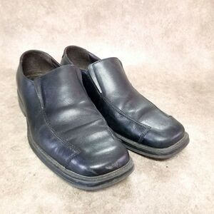 Axces Liz Claiborne Mens Jarvis Size 10.5 Black  Leather Slip On Loafer Dress